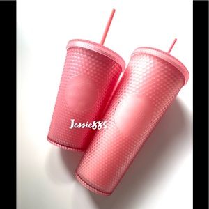 Starbucks Pink Lemonade Studded Jelly Tumbler Set (grande & venti)
